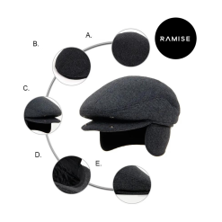Gorra Plana con broches y cubre orejas