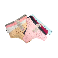 Bikini Algodón Corazones ( Pack 12 unidades)