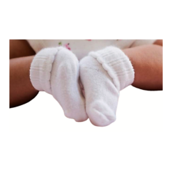 Alternative view of Media de Bebé Algodón Blanco ( Pack x 3 unidades)