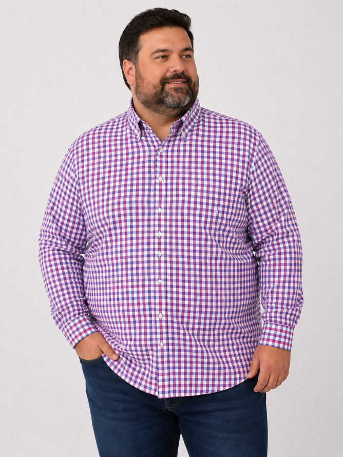 Camisa Cuadros Talle Especial