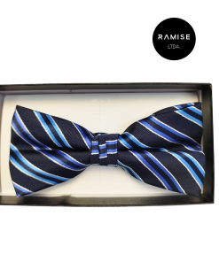 Moño corbatín rayas en caja