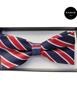 Moño corbatín raya en caja