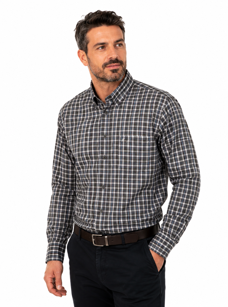 Camisa Manga Larga a Cuadros – Jules Cannet