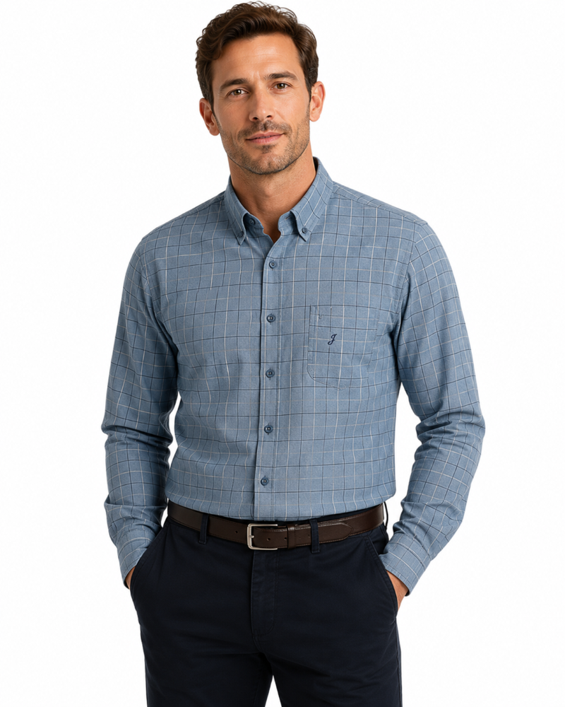 Camisa Manga Larga a Cuadros – Jules Cannet